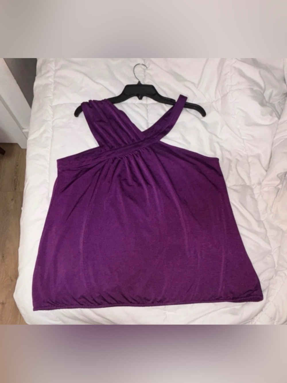 Lane Bryant Purple Cross-Back Tank Top